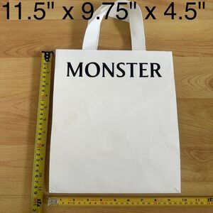 Gentle Monster Paper Shopping Bag - white small, 11.5" x 9.75" x 4.5"